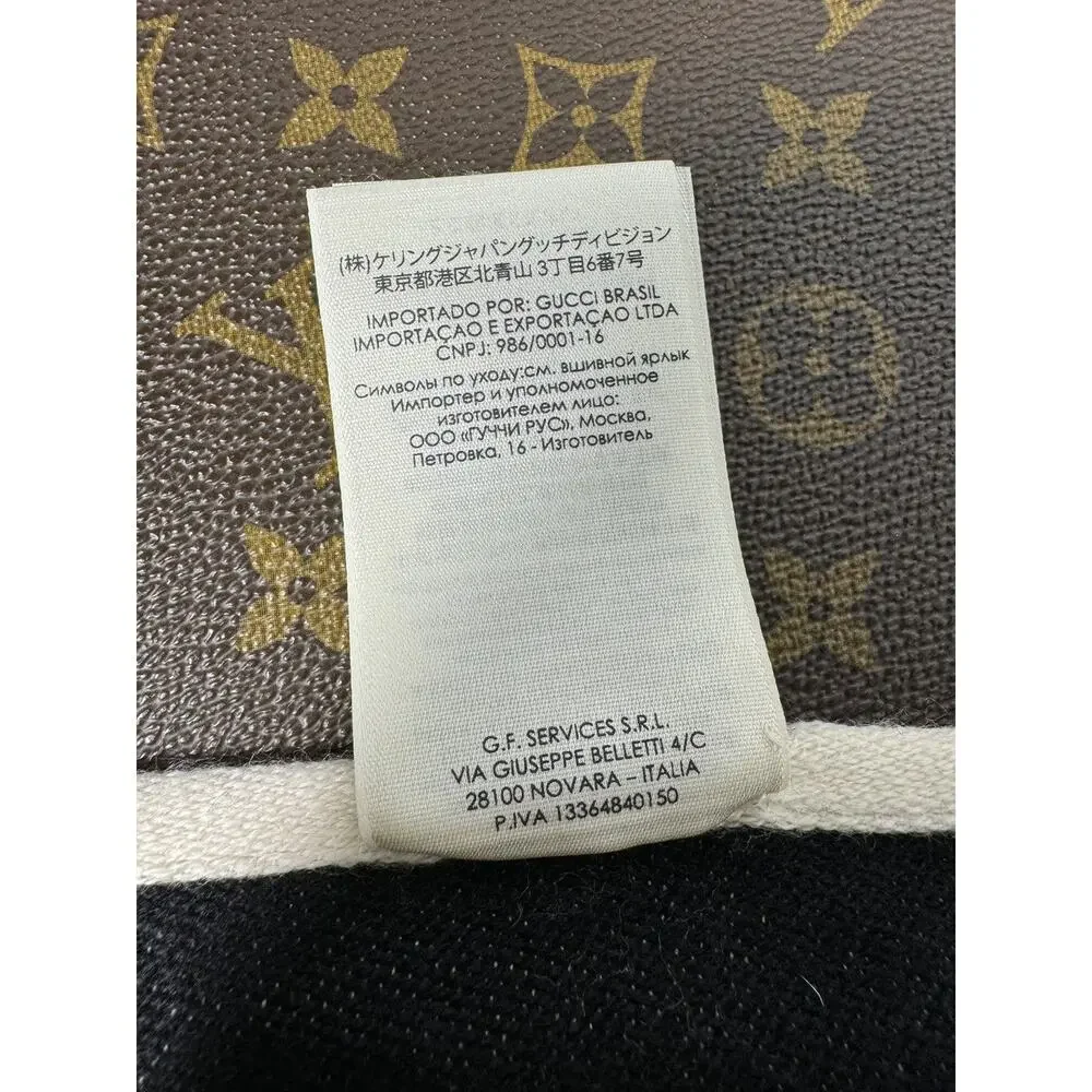 EUC Gucci Unisex GG-Jacquard Monogram Striped Wool Scarf